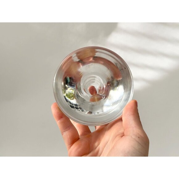 Orrefors Signed Kosta Boda Pair of Glass Crystal Vintage Votive Candle Holders - Picture 10 of 10